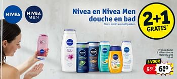 Promotions Nivea douche waterlily + oil - Nivea - Valide de 30/04/2024 à 12/05/2024 chez Kruidvat