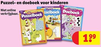 Promotions Puzzel en doeboek voor kinderen - Produit maison - Kruidvat - Valide de 30/04/2024 à 12/05/2024 chez Kruidvat