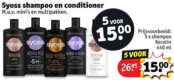 Promotions Shampoo keratin - Syoss - Valide de 30/04/2024 à 12/05/2024 chez Kruidvat