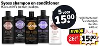 Promoties Shampoo keratin - Syoss - Geldig van 30/04/2024 tot 12/05/2024 bij Kruidvat