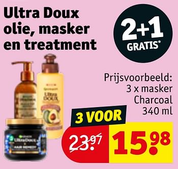 Promotions Ultra doux masker charcoal - Garnier - Valide de 30/04/2024 à 12/05/2024 chez Kruidvat