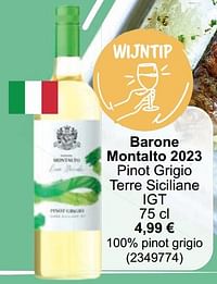Barone montalto 2023 pinot grigio terre siciliane-Witte wijnen