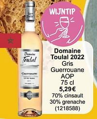 Domaine toulal 2022 gris guerrouane aop-Witte wijnen