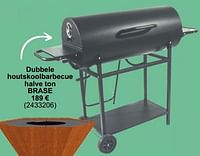 Promoties Dubbele houtskoolbarbecue halve ton brase - Brase - Geldig van 01/05/2024 tot 31/05/2024 bij Cora