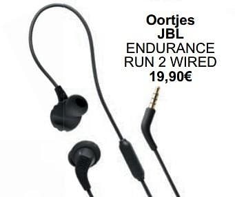 Promotions Oortjes jbl endurance run 2 wired - JBL - Valide de 01/05/2024 à 31/05/2024 chez Cora