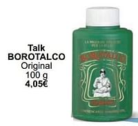 Promoties Talk borotalco original - Borotalco - Geldig van 01/05/2024 tot 31/05/2024 bij Cora
