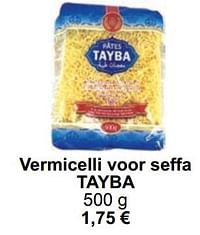 Vermicelli voor seffa tayba-Tayba