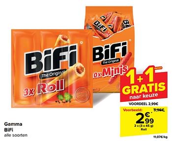 Promotions Bifi roll - Bifi - Valide de 30/04/2024 à 13/05/2024 chez Carrefour