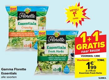 Promotions Essentials fresh herbs - Florette - Valide de 30/04/2024 à 13/05/2024 chez Carrefour