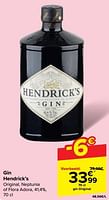 Promoties Gin original - Hendrick's - Geldig van 30/04/2024 tot 13/05/2024 bij Carrefour