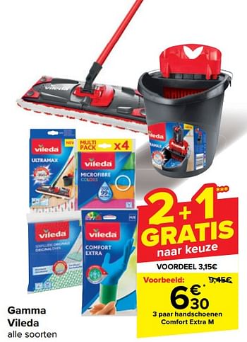 Promotions Handschoenen comfort extra m - Vileda - Valide de 30/04/2024 à 13/05/2024 chez Carrefour