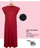 Promoties Jurk voor dames tex - Tex - Geldig van 30/04/2024 tot 13/05/2024 bij Carrefour