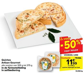 Promoties Quiche asperges en ham - L`Artisan Gourmet - Geldig van 30/04/2024 tot 13/05/2024 bij Carrefour