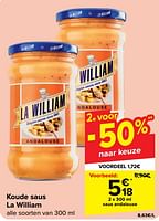 Promoties Saus andalouse - La William - Geldig van 30/04/2024 tot 13/05/2024 bij Carrefour