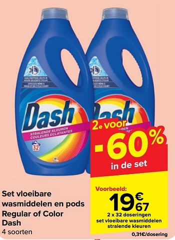 Promotions Set vloeibare wasmiddelen stralende kleuren - Dash - Valide de 30/04/2024 à 13/05/2024 chez Carrefour