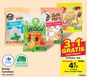 Promotions Vegan snoepjes veggy - Produit maison - Carrefour  - Valide de 30/04/2024 à 13/05/2024 chez Carrefour