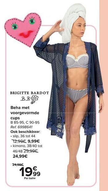 Promoties Beha met voorgevormde cups - Brigitte Bardot - Geldig van 30/04/2024 tot 13/05/2024 bij Carrefour