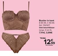 Promoties Bustier in kant - Huismerk - Carrefour  - Geldig van 30/04/2024 tot 13/05/2024 bij Carrefour