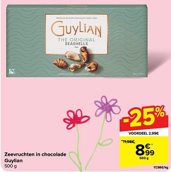 Promotions Zeevruchten in chocolade guylian - Guylian - Valide de 30/04/2024 à 13/05/2024 chez Carrefour