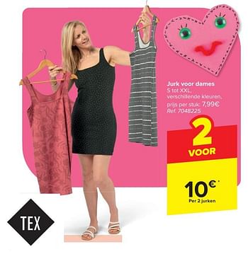 Promotions Jurk voor dames - Tex - Valide de 30/04/2024 à 13/05/2024 chez Carrefour
