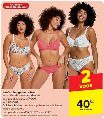 Promotions Kanten beugelbeha arum - Sans Complexe - Valide de 30/04/2024 à 13/05/2024 chez Carrefour