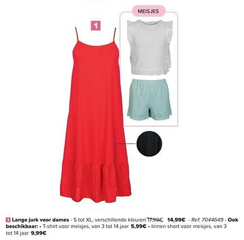 Promoties Lange jurk voor dames - Huismerk - Carrefour  - Geldig van 30/04/2024 tot 13/05/2024 bij Carrefour