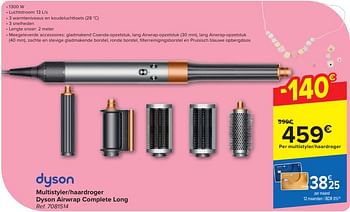Promotions Multistyler-haardroger dyson airwrap complete long - Dyson - Valide de 30/04/2024 à 13/05/2024 chez Carrefour