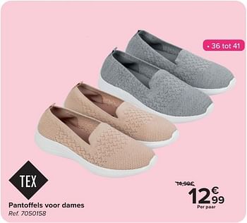 Promotions Pantoffels voor dames - Tex - Valide de 30/04/2024 à 13/05/2024 chez Carrefour
