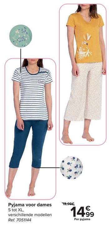 Promotions Pyjama voor dames - Produit maison - Carrefour  - Valide de 30/04/2024 à 13/05/2024 chez Carrefour