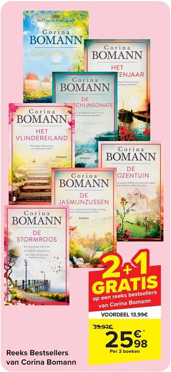 Promotions Reeks bestsellers van corina bomann - Produit maison - Carrefour  - Valide de 30/04/2024 à 13/05/2024 chez Carrefour