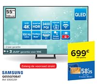 Promoties Samsung qled-tv qe55q70bat - Samsung - Geldig van 30/04/2024 tot 13/05/2024 bij Carrefour
