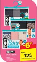 Promoties Set van 3 bedrukte boxers of slips voor dames - Dim - Geldig van 30/04/2024 tot 13/05/2024 bij Carrefour