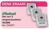 Promoties Set van 3 wegwerpzakken - iRobot - Geldig van 30/04/2024 tot 13/05/2024 bij Carrefour