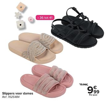Promotions Slippers voor dames - Produit maison - Carrefour  - Valide de 30/04/2024 à 13/05/2024 chez Carrefour
