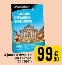 3 jours d’évasion en europe-Wonderbox