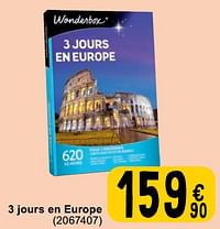 3 jours en europe-Wonderbox