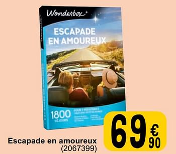 Promotions Escapade en amoureux - Wonderbox - Valide de 30/04/2024 à 13/05/2024 chez Cora