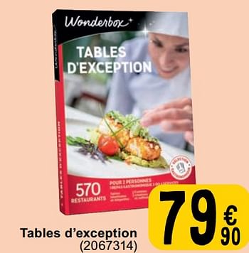 Promoties Tables d’exception - Wonderbox - Geldig van 30/04/2024 tot 13/05/2024 bij Cora