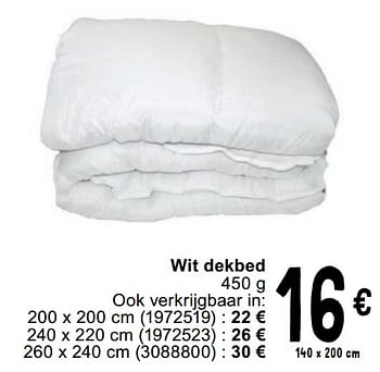Promoties Wit dekbed - Huismerk - Cora - Geldig van 30/04/2024 tot 13/05/2024 bij Cora