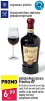 Promoties Bollato negroamaro primitivo igp - Rode wijnen - Geldig van 08/05/2024 tot 12/05/2024 bij Aldi