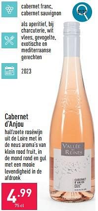 Promotions Cabernet d’anjou - Vins rosé - Valide de 06/05/2024 à 12/05/2024 chez Aldi