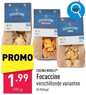 Promotions Focaccine - Cucina Nobile - Valide de 08/05/2024 à 12/05/2024 chez Aldi
