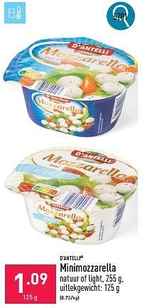 Promoties Minimozzarella - D'Antelli - Geldig van 06/05/2024 tot 12/05/2024 bij Aldi