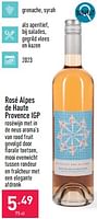 Promoties Rosé alpes de haute provence igp - Rosé wijnen - Geldig van 06/05/2024 tot 12/05/2024 bij Aldi