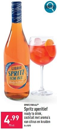 Promotions Spritz aperitief - Spritz for all - Valide de 06/05/2024 à 12/05/2024 chez Aldi