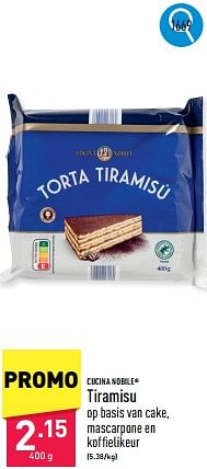 Promoties Tiramisu - Cucina Nobile - Geldig van 08/05/2024 tot 12/05/2024 bij Aldi