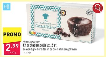 Promoties Chocolademoelleux - Patissier Gaulthier - Geldig van 10/05/2024 tot 12/05/2024 bij Aldi