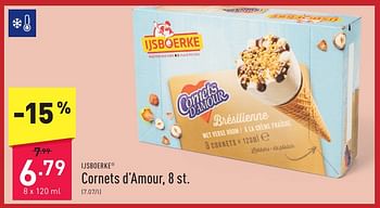 Promoties Cornets d’amour - Ijsboerke - Geldig van 06/05/2024 tot 12/05/2024 bij Aldi