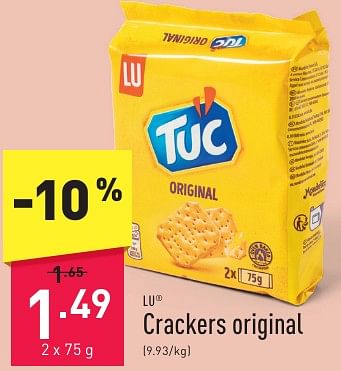 Promoties Crackers original - Lu - Geldig van 06/05/2024 tot 12/05/2024 bij Aldi