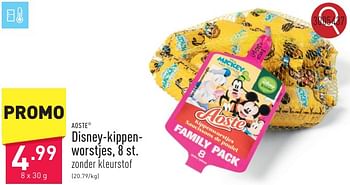 Promoties Disney-kippen- worstjes - Aoste - Geldig van 10/05/2024 tot 12/05/2024 bij Aldi